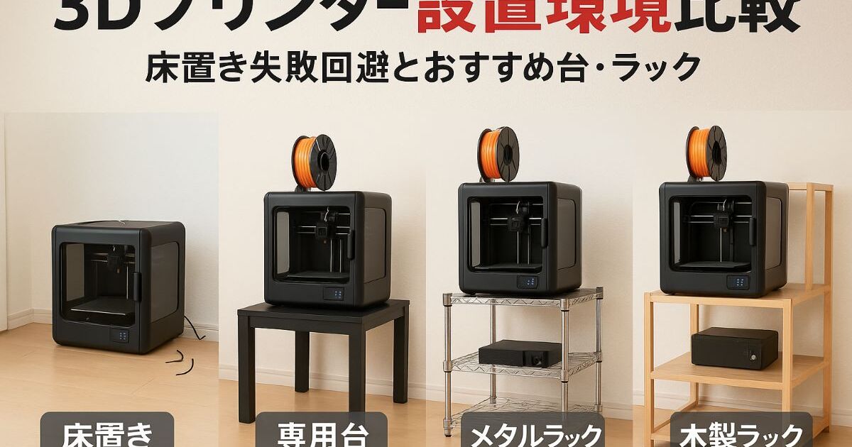 3dプリンターを床置きで失敗しない設置環境とおすすめ台・ラック徹底 